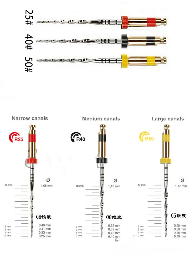 

6pics 25MM Dentist Reciprocate Rotary Endodontic Dental Root Canal Files Cleaning Dentistry Endo Instrument Materials Tools