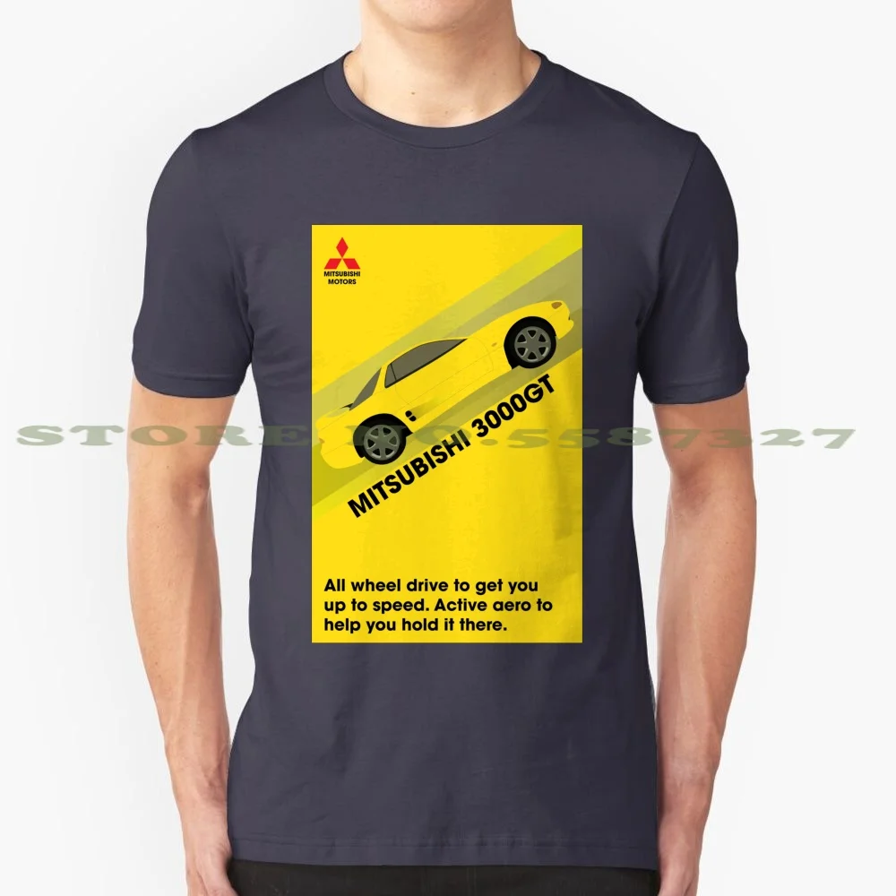 3000Gt Advert 100% Cotton T-Shirt 3000Gt Racing Car Automotive