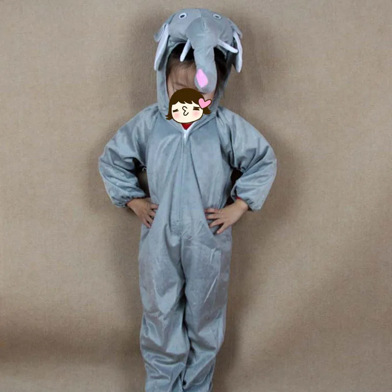 Combinaisons d\'éléphant d\'animaux pour enfants, robe de carnaval, costume de cosplay d\'Halloween, vêtements pour garçons et filles