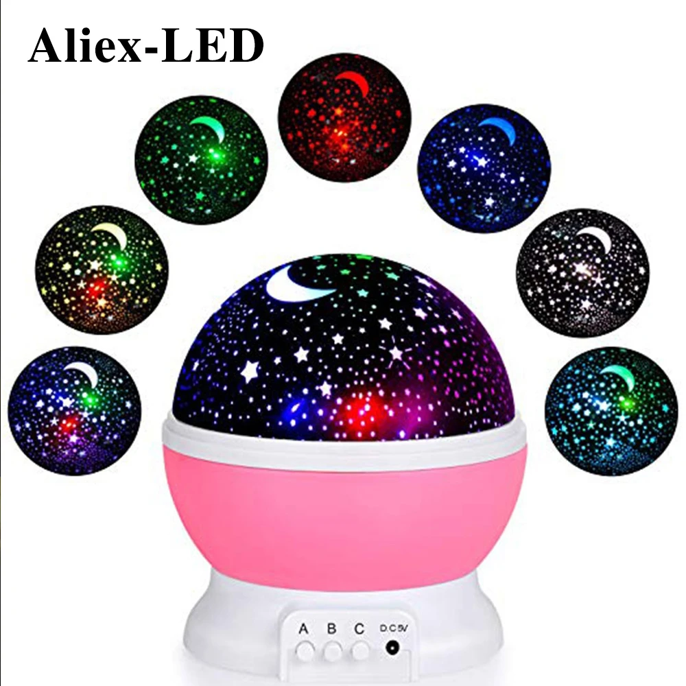 

LED Starry Sky Projector Night Light Colorful Stars Stage Lamp USB Battery Commercial Lighting for Home Party Entertainment