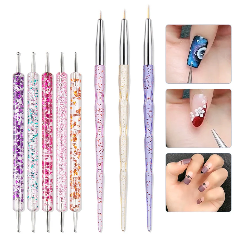 프로 아크릴 네일 키트 네일 아트 네일 브러쉬를위한 전체 매니큐어 세트 큐티클 가위 네일 파일 케어 세트가있는 날카로운 손톱깎이