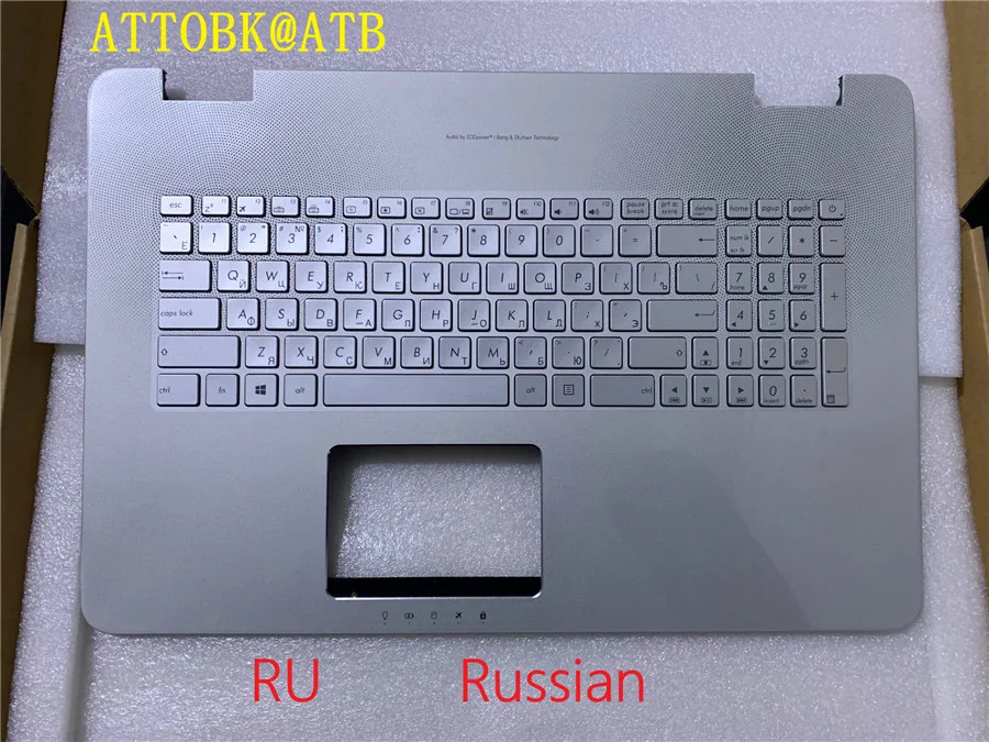 Eua ar Francês Espanhol ru Laptop Palmrest Teclado Padrão para Asus N751 N751jx G771 G771jw Gl771jm Gl771jw Backlight com Tampa