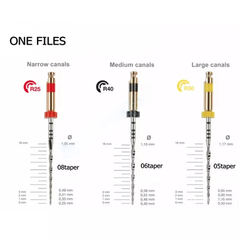 Dentale rote Reziprokationsfeilen R25 R40 R50, Reziprokierende Dental-NITI-Feilen, Endodontische NITI-Feilen, Wurzelkanal-Endo-Instrumente – Detail 1