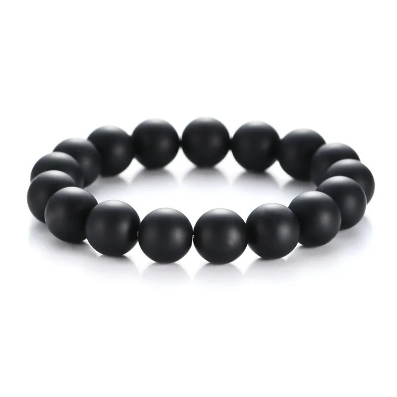 WWLB High Quality Real Black Obsidian Handrow Tourmaline Stone Men Bracelet Bangles Fashion Hand String Row Women Yoga Jewelry