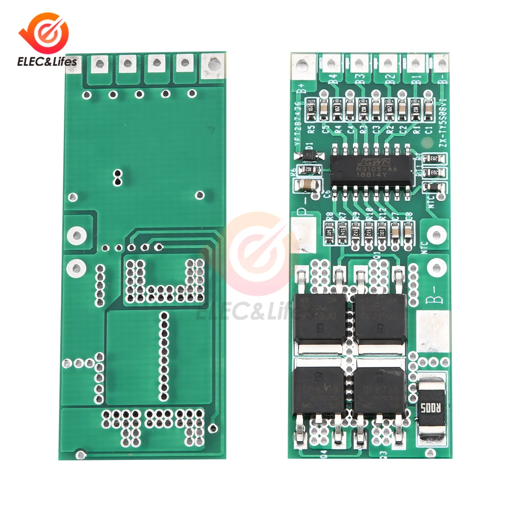 BMS 5S 10A 18.5V 21V 18650 Li-ion Lithium Battery Protection Circuit Board PCB Battery Equalizer Balance 53x18x4mm