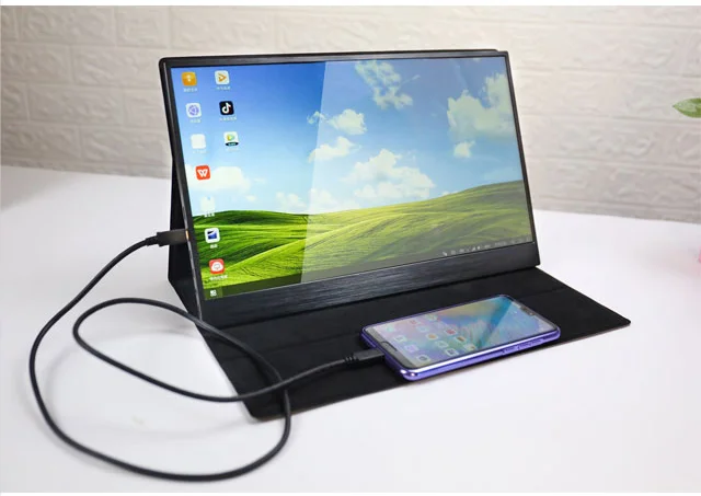 ポータブルゲーミングモニター,15.6インチIPSタッチスクリーン,4K,タイプC,ラップトップ用