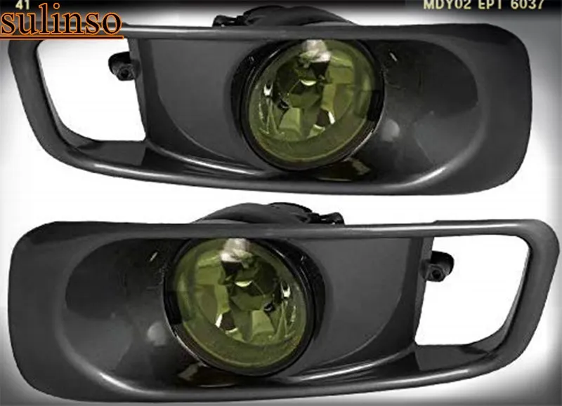 

Sulinso 2PCS for 99-00 HONDA CIVIC EJ/EK/EM SI SMOKED LENS OE BUMPER DRIVING FOG LIGHT+SWITCH