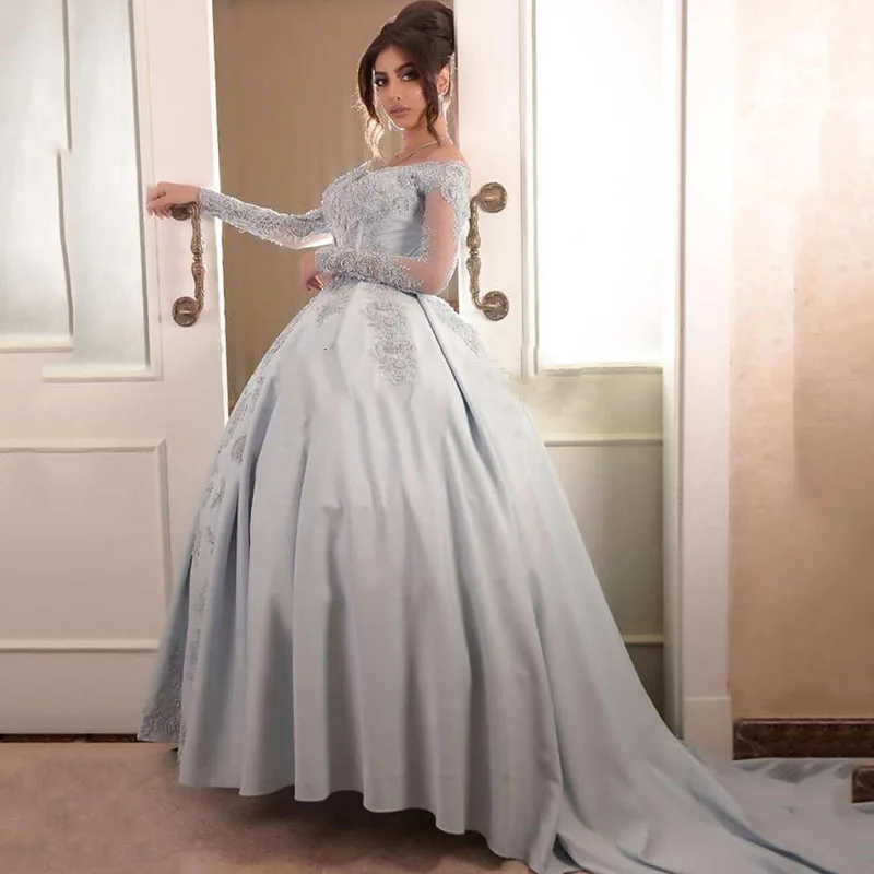 

Ball Gown Sweetheart Long Sleeves Off the Shoulder Lace Beads Bridal Gowns Cheap From China 2023 mother of the bride dresses