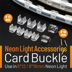 10/50/100PCS LED Strip Clips Connector for Fixing 2835 Neon Light 6*12mm 8*16mm Plastic Buckle Flexible Ribbon Tape Accessories