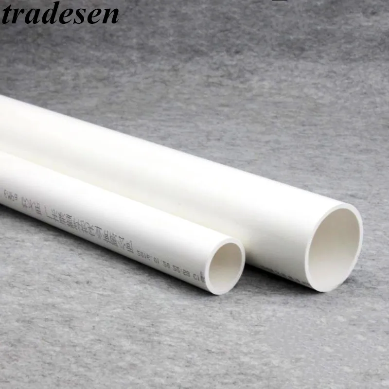 2Pcs O.D 20~50mm PVC Pipe Aquarium Fish Tank Pipe Garden Irrigation Watering Fittings Hydroponic Planting Frame Tube 50CM Long