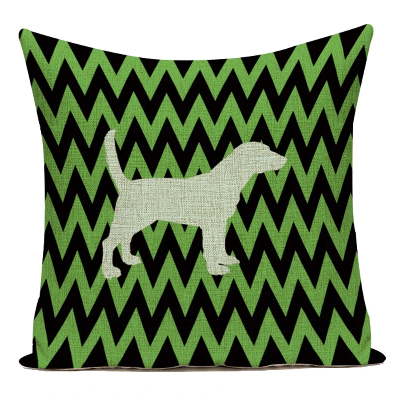 Polyester Animals Dog Beagle Decorative Pillows Case Sofa Cushion Cover for Living Room Decorative Capa De Almofadas