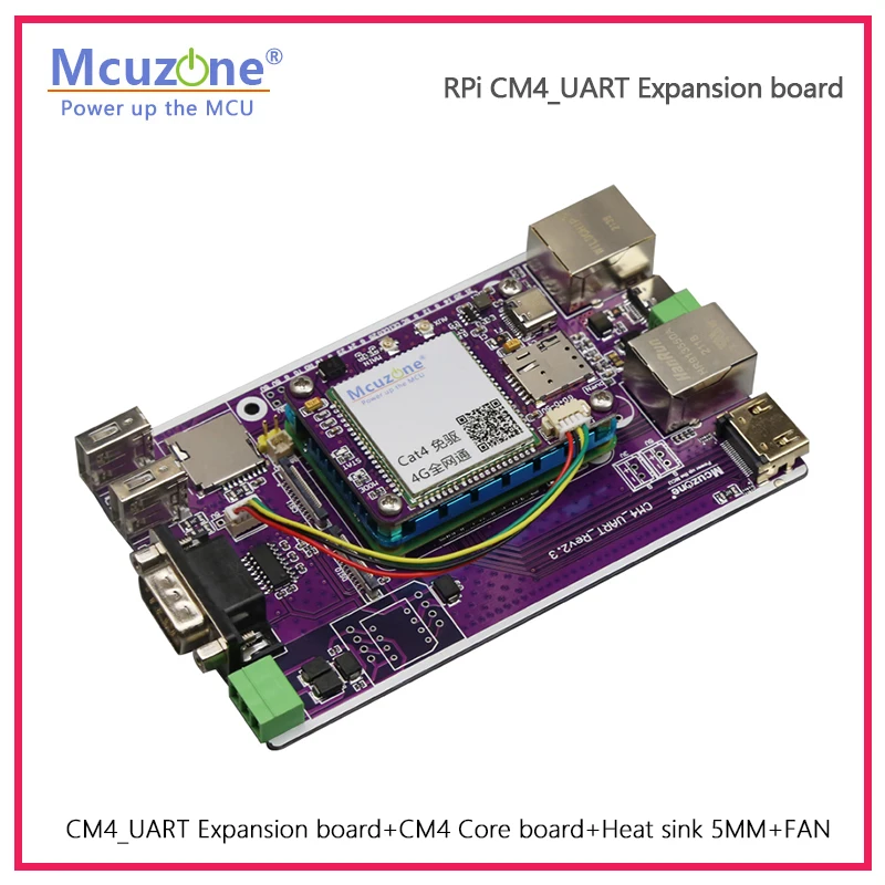 Raspberry Pi  CM4_UART Expansion board Aluminum Case(opt)  Isolated Industrial level  high speed RS485 module