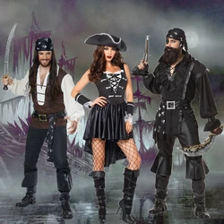 New Pirates Jack Sparrow Cosplay Costume Male Female Pirates Of The Caribbean Role Suit Halloween Carnival Party Costumes Cloth