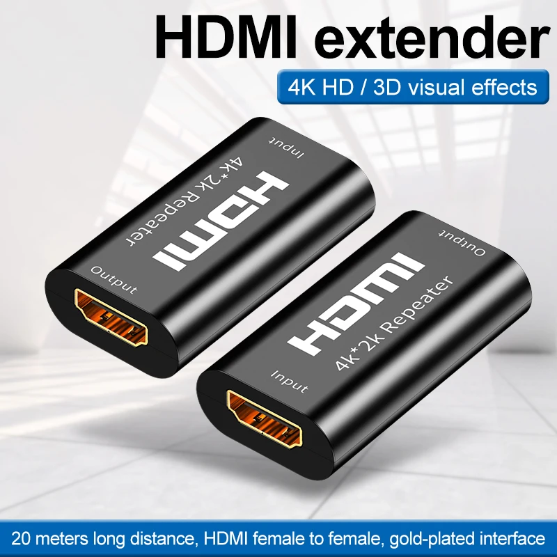 

Hdmi-адаптер, 4k * 2k, удлинитель сигнала, усилитель сигнала с более чем 4,95 Гбит/с