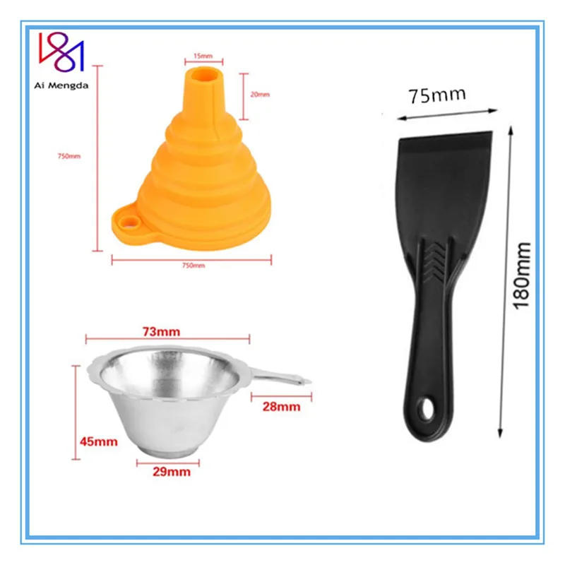 Metal UV Resin Filter Cup+Silicon Funnel+SLA Resin Special tool shovel  for ANYCUBIC Photon dlp parts 3D Printer Accessories