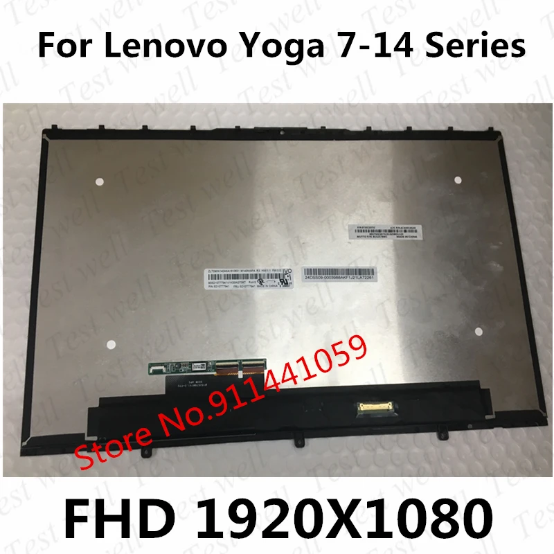 Imagem -02 - Kit de Reposição de Tela Lcd Touch Original de 14 Fhd 1920*1080 para Lenovo Yoga 714 Series Yoga 7-14itl5 82bh Digitalizador e Notebook