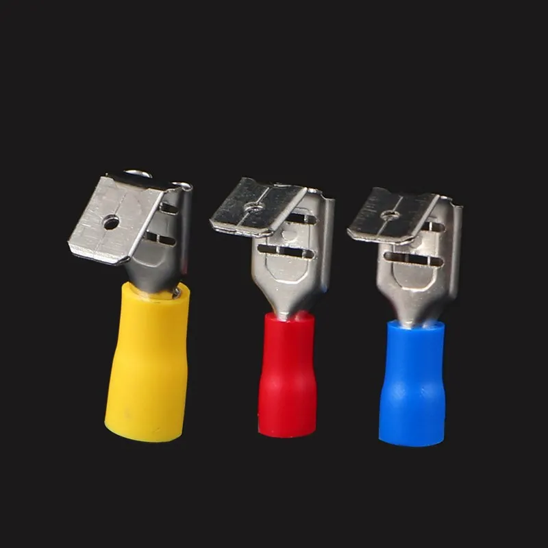 20 szt. Zaciski PBDD niebieski żółty czerwony Piggy Back rozłącznik złącze zaciski przewodów 1.25/2.5/5.5mm zaciski wstępnie izolacyjne