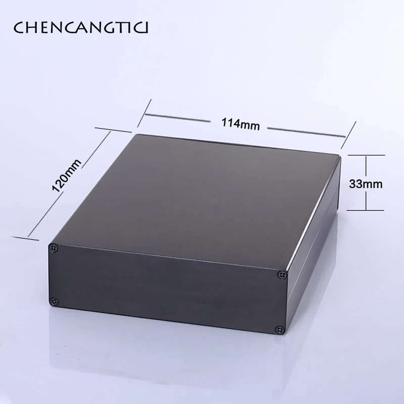 Alumínio Alloy Meter Enclosure Chassis, DIY Qualidade Circuit Board, PCB Instrument Box, 114x33x120, 150, 1 Set