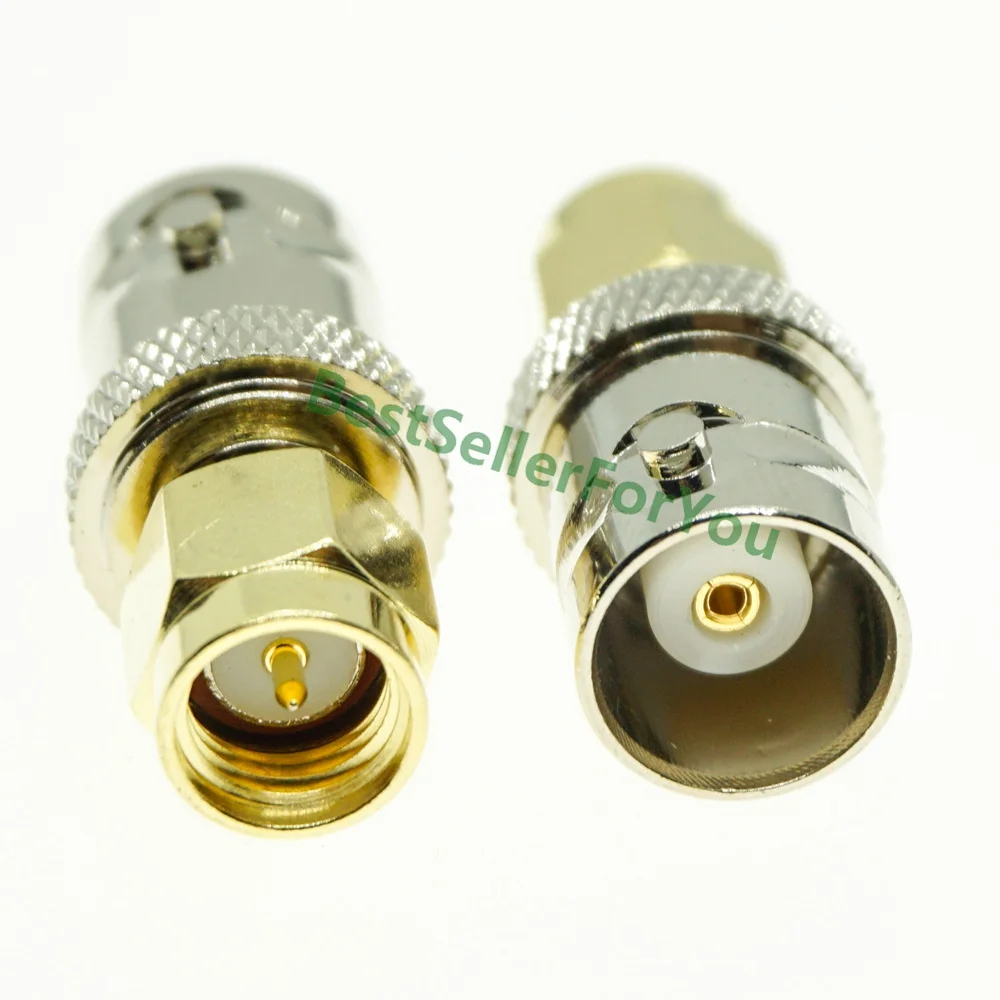 TengKo BNC-Stecker Auf UHF-Buchse SO-239 Adapter – 2er Set, 50 Ohm, Vernickelt, Für Funk & Scanner