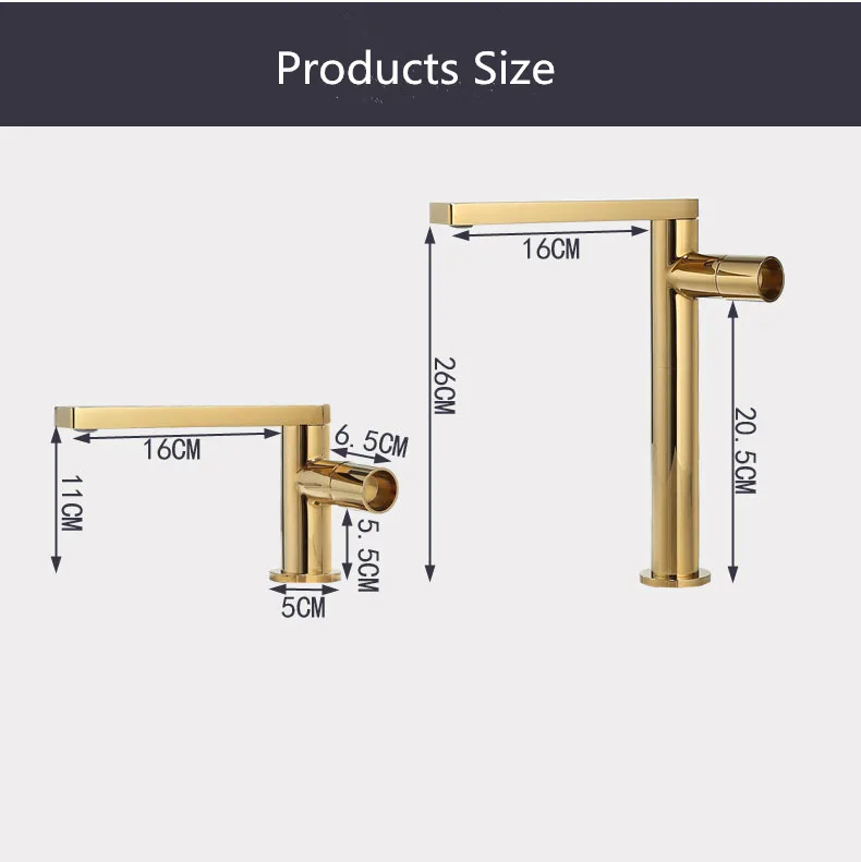 Basin Faucet Gold  Bathroom Faucet Single handle Basin Mixer Tap Hot and Cold Water Faucet Brass Sink Water Crane New Arrivals