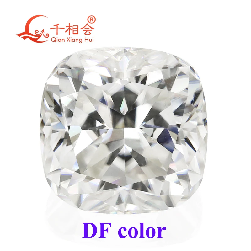 White Cushion Cut Moissanite Loose Stone DF GH Color Modified Brilliant Cut for Jewelry Making Crushed Ice Effect