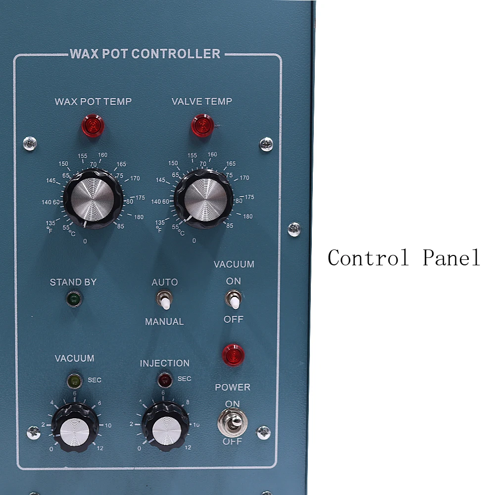 PHYHOO Square Vacuum Wax Injector Casting Machine Jewelry Digital Quartet Valve Hand Grasping Machine 110V/220V