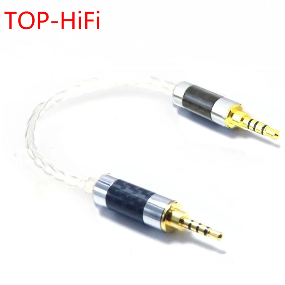 

TOP-HiFi DIY 2.5mm TRRS Balanced Male to 3.5mm TRRS Balanced Male Audio Adapter Cable Silver Plated 2.5mm to 3.5mm Cables