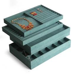 Portable Velvet Jewelry Ring Jewelry Display Organizer Box Tray Holder Earring Jewelry Storage Case Showcase