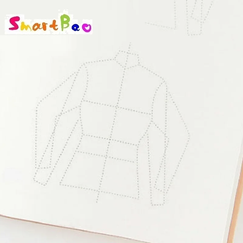 A5 Top/bottom Clothing Design Notebook Clothing Outline Dotted Line Human Body Portable Painting Sketching Fashion Designs