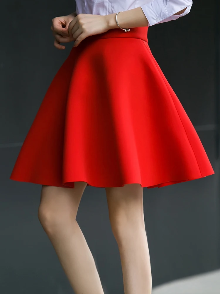 High-Waisted Skirt Female Korean Fashion Casual Sexy Party Club Mini Skirts XS-5XL A-Line Jupe Skort for women