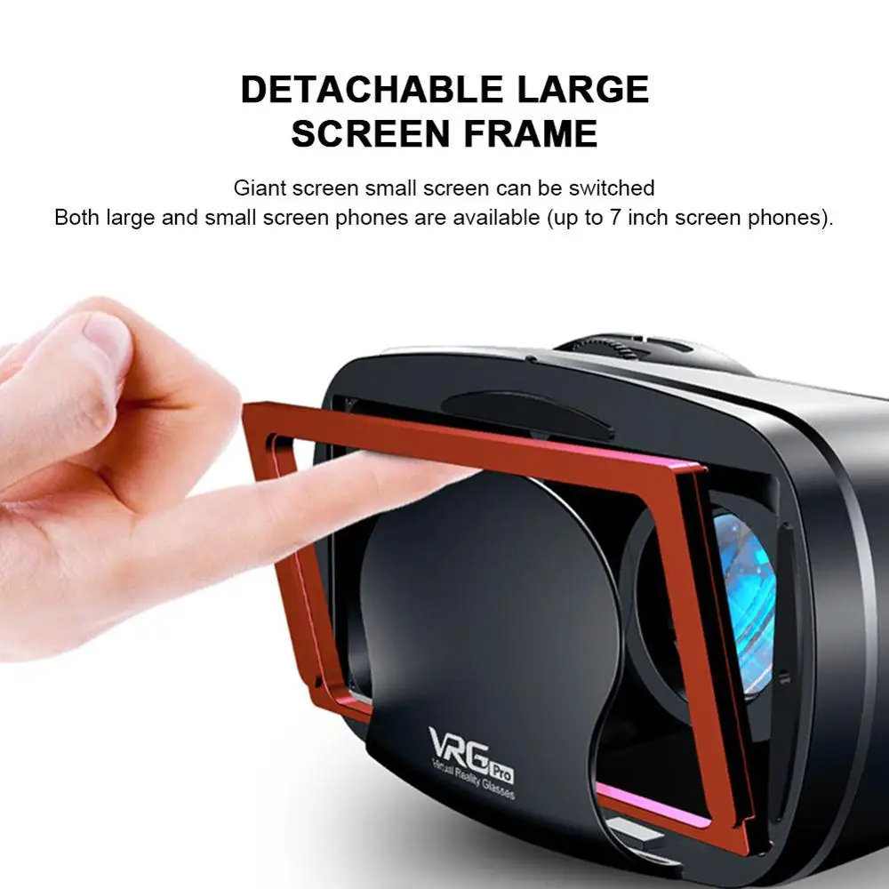 7 polegadas lentes 3d vr realidade virtual fone de ouvido óculos inteligentes capacete para smartphones celular binóculos móveis com controladores