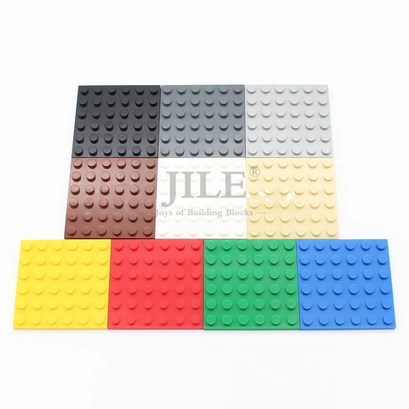 10pcs Moc 3958 Creative Small Base Plate 6x6 DIY Building Blocks Bricks Compatible with Assembles Constructions Toys