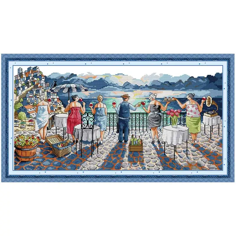 Enjoy Life Patterns counted Cross Stitch 11CT 14CT 16CT Cross Stitch Set Wholesale DIY Cross-stitch Kit Embroidery Needlework