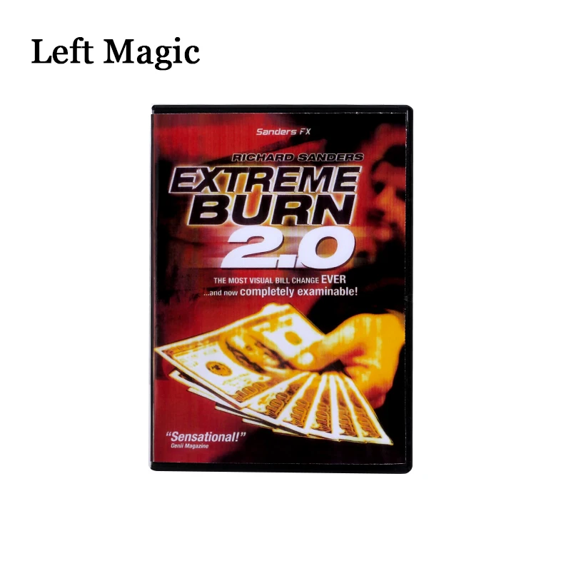 Extreme Burn 2.0 (Gimmicks+DVD) Money Magic Tricks Magic Comedy Close Up Stage Magic Props Illusions Mentalism