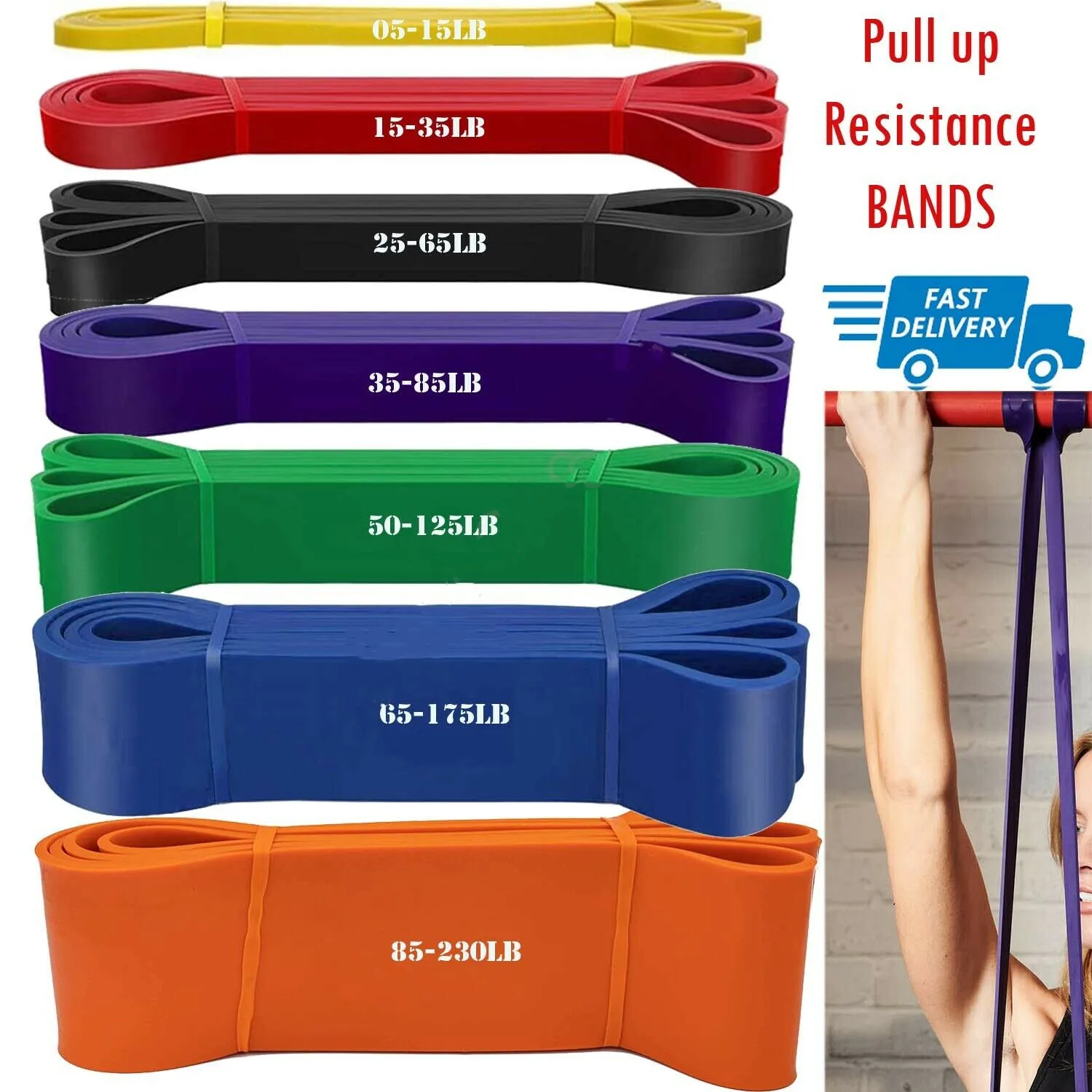 Unisex Fitness 208cm Rubber Resistance Yoga Bands Pilates Elastic Crossfit Expander Strength Gym Exercise Sport Equipment