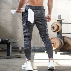 Men's Fashion Camouflage Sports Slacks Gym Running Training Cotton Multi-pocket Safari Style Jogging Pants