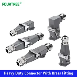 Heavy Duty Connector HDC HA 4 5 6 8 Pin Over Load Connection 10A 16A Rectangle Waterproof Multiple Function Aviation Plug Socket