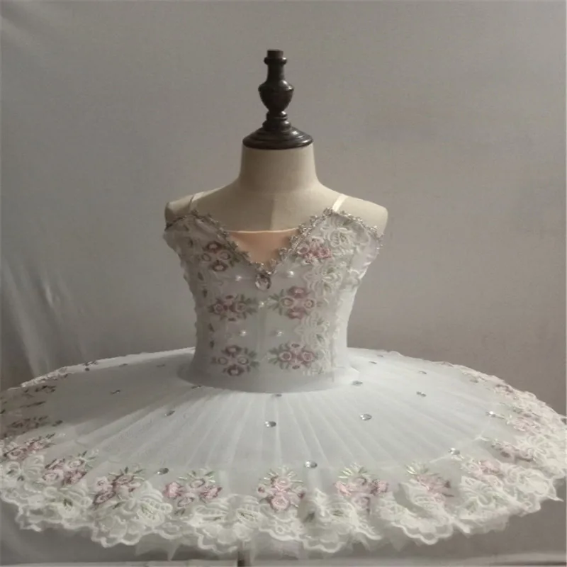 

Ballet Dress Girl White Lake Swan Tutu Ballet Women Dance Dress Gold Lace Ballerina Diamond Adult Stage Performance Costume