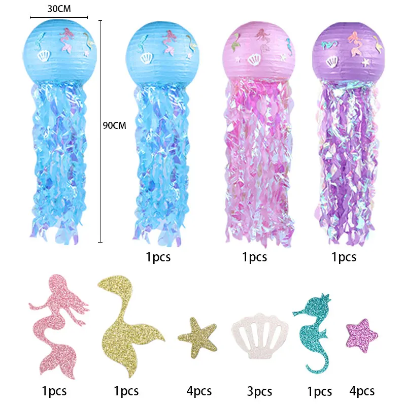 Little Mermaid Party Supplies Theme Mermaid Decor Mermaid Birthday Party Decorations Kids Favor Birthday Baby Shower Party Decor image 3