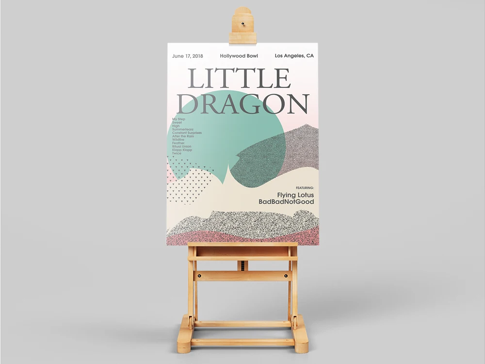 Little Dragon Gig Poster Star Singer Album Pop Music Posters Canvas Painting Club Music Poster Wall Art Living Room Home Decor