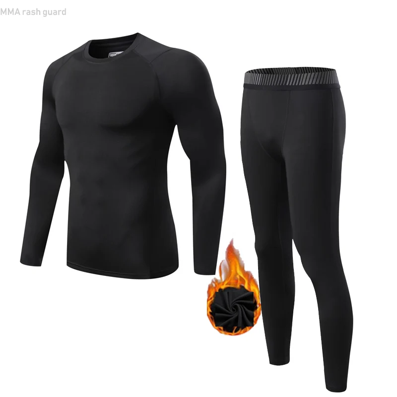 Sous-vêtement thermique de hockey pour homme, compression de la peau, entraînement en plein air, anti-éruption, séchage rapide, ensemble de course, ski, fitness, hiver