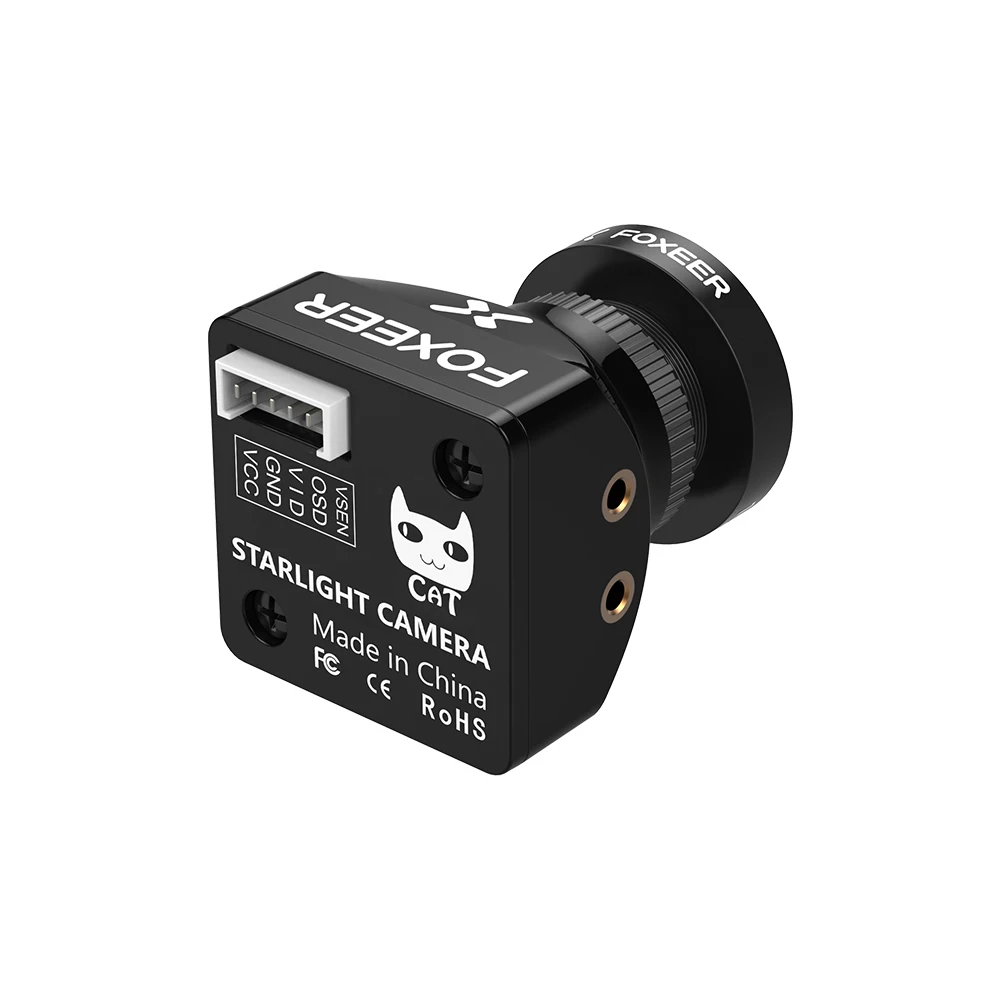 Foxeer Cat3  Mini/Micro Cat 3 Night Flight 1200TVL StarLight FPV Camera  0.0001lux 1/3\'\' Sensor 16:9 4:3 P/N Switchable for FPV