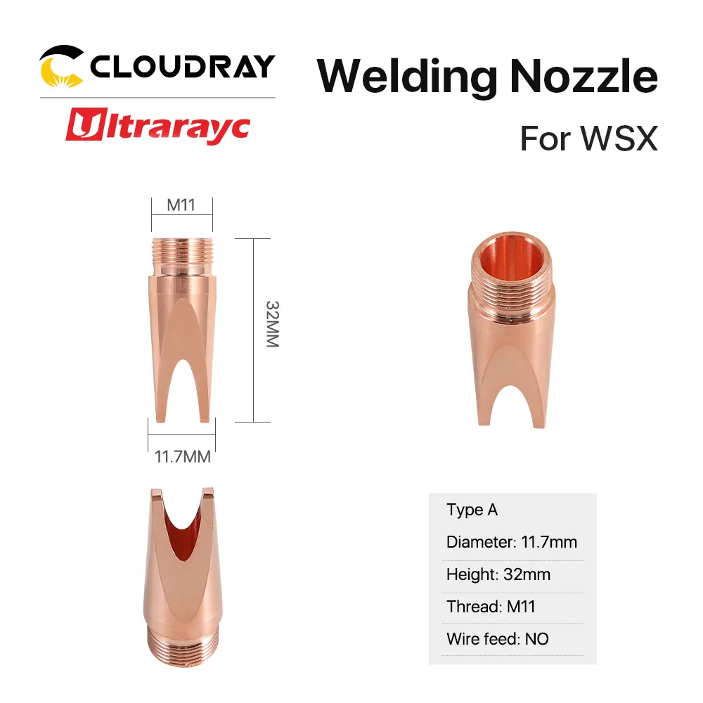 Ultrarayc WSX Laser Welding Nozzles For Handheld Welding-Head M11 Dia. 11.7mm Length 32mm Nozzle