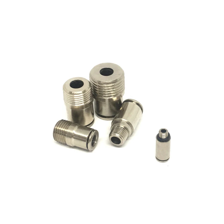 All-copper nickel-plated hexagonal hexagonal push-in fitting POC10/POC12/POC12/POC16-01/02/03/04/06