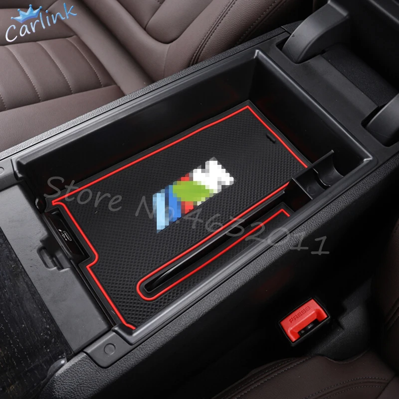 

For BMW 3 Series G20 2019 2020 ABS Plastic Car Armrest Storage box Grid cover trim Sticker Car styling accessories 1pcs