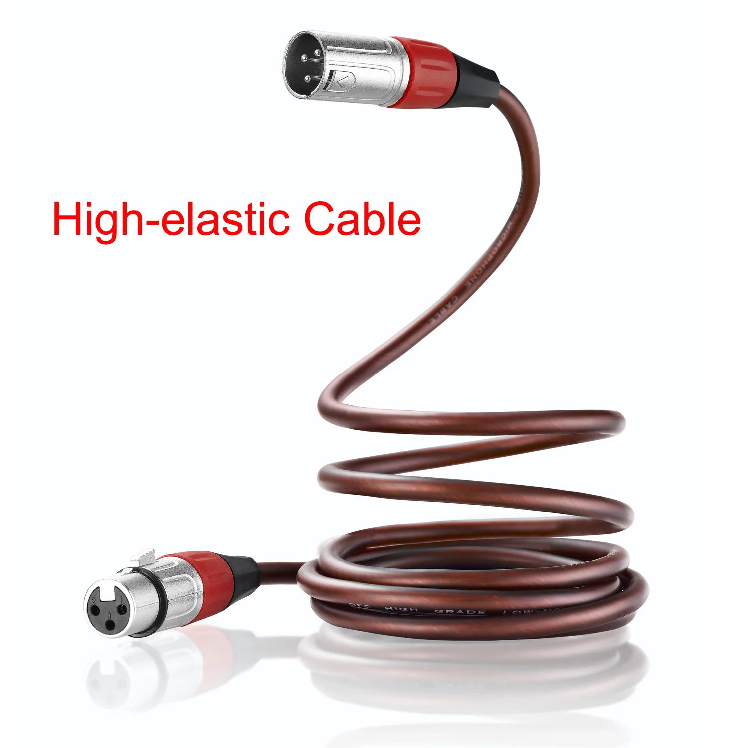 Bochara High Elastic XLR Cable Male to Female Extension Cable Shielded For Mic Amplifier Mixer 1m 1.8m 3m 5m 10m 15m 20m