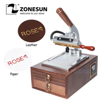 ZONESUN ZS110C Heat Press Machine Bag Logo stamp eather Plastic Wood Paper Card Embossing Digital Hot Gold Foil Stamping Machine