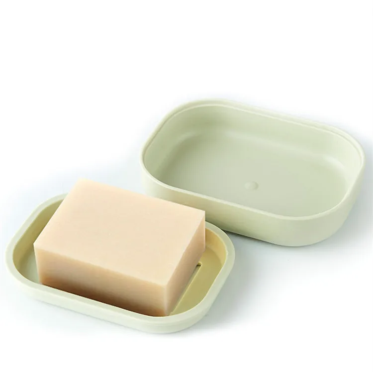 Bathroom Soap Box Plastic Soap Dish Creative Double Draining Soap Holder Plastic Containers with Drain