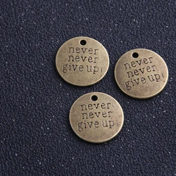 6pcs two color Metal Alloy 20mm Round Lettering 