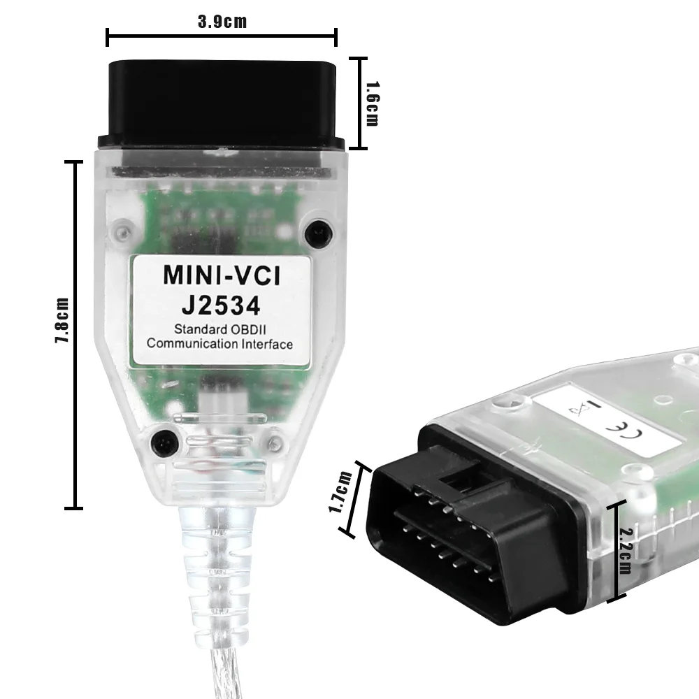 Auto Scanner OBD2 Interface For Toyota TIS Techstream MINI-VCI FTDI J2534 Vehicle Diagnosis Car Diagnostics Cable V15.00.028